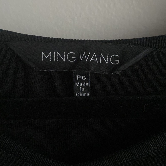 Ming Wang 3/4 Sleeve V Neck Knit Dress - Picture 2 of 5